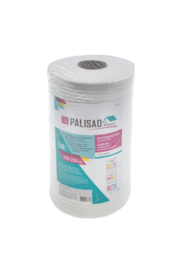 Салфетки универсальные из нетканого материала в рулоне, 250 x 230 мм, 150 шт, Home Palisad