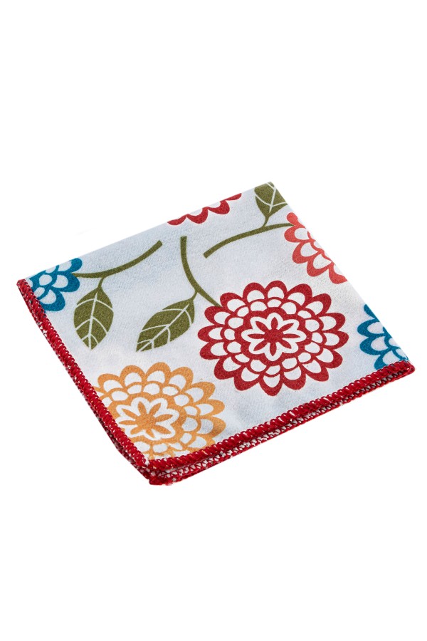 Салфетка из микрофибры универсальная, 300 х 300 мм, с цветами, Home Palisad