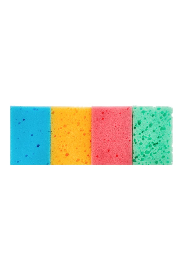 Губки для посуды Coral, 95 x 64 x 36 мм, 4 шт, Home Palisad