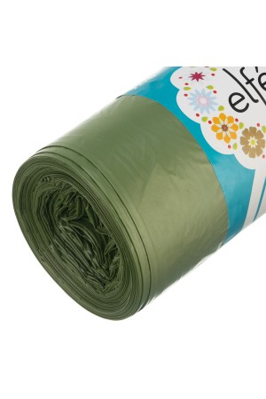 Пакеты для мусора с завязками 35 л х 15 шт, зеленые, Россия Elfe