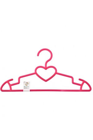 Вешалка пластиковая для верхней одежды 41 см, цветная, сердечко Elfe