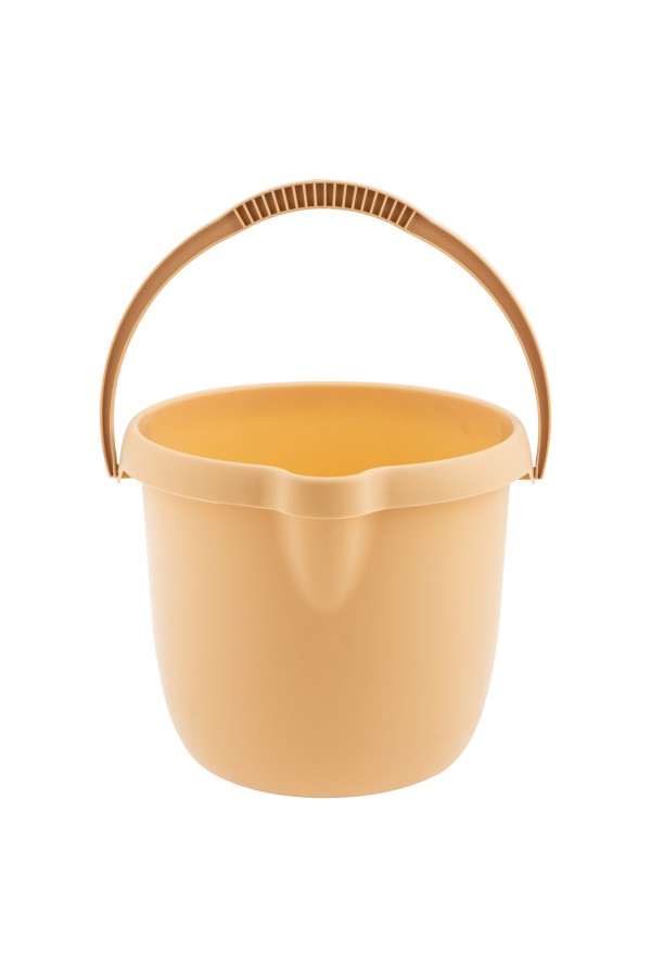 Ведро пластмассовое круглое 12 л, бежевое, Home Palisad