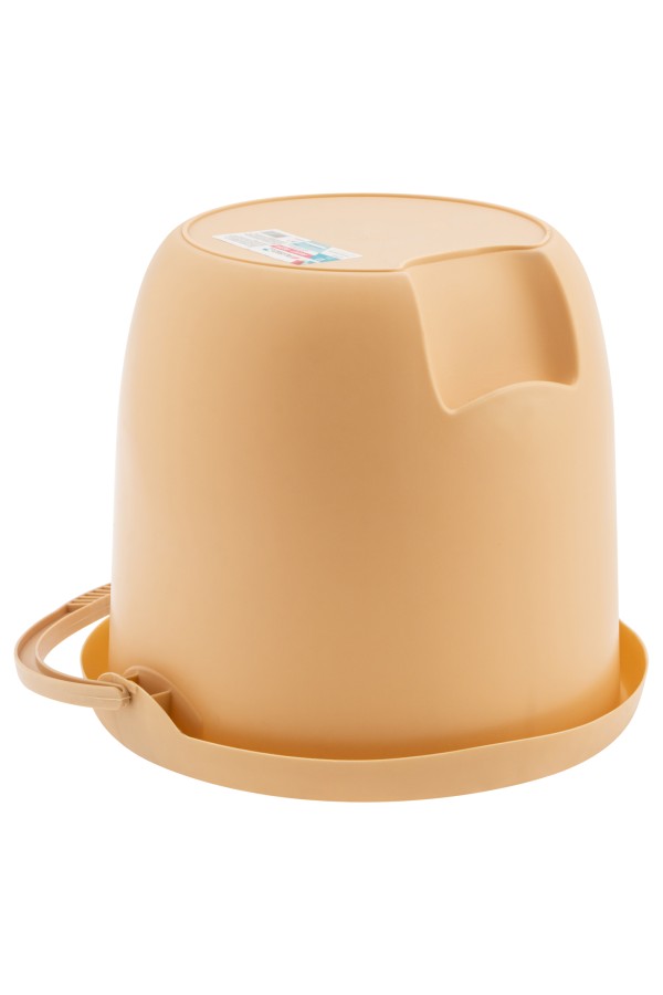 Ведро пластмассовое круглое 12 л, бежевое, Home Palisad