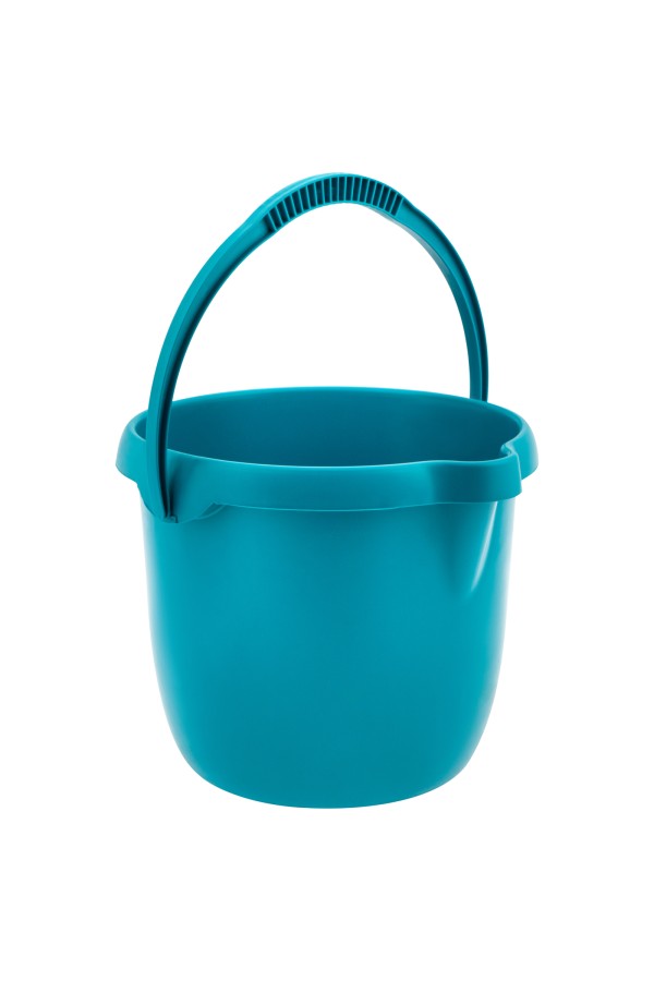 Ведро пластмассовое круглое 12 л, бирюзовое, Home Palisad