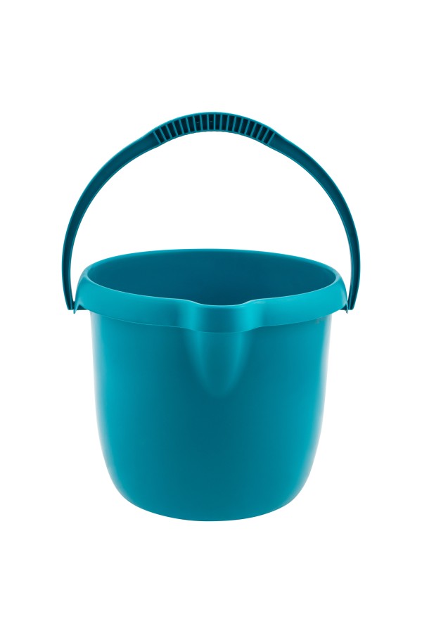 Ведро пластмассовое круглое 12 л, бирюзовое, Home Palisad