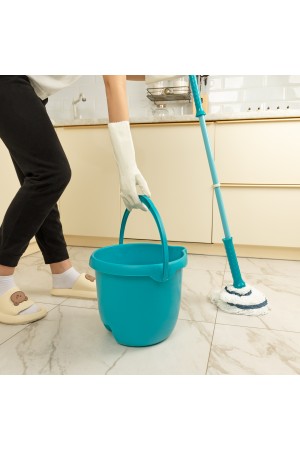 Ведро пластмассовое круглое 12 л, бирюзовое, Home Palisad