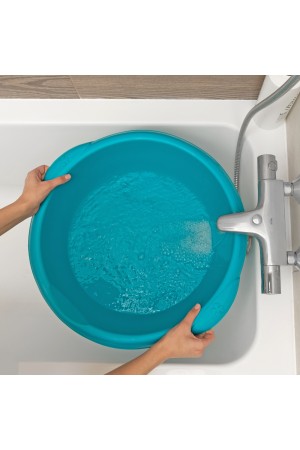 Таз пластмассовый круглый 18 л, бирюзовый, Home Palisad
