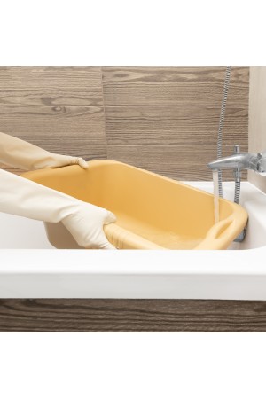 Таз пластмассовый прямоугольный 25 л, бежевый, Home Palisad