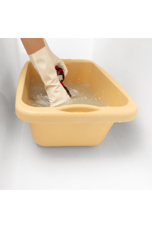 Таз пластмассовый прямоугольный 25 л, бежевый, Home Palisad