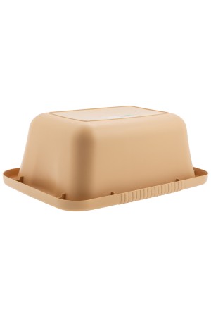 Таз пластмассовый прямоугольный 25 л, бежевый, Home Palisad