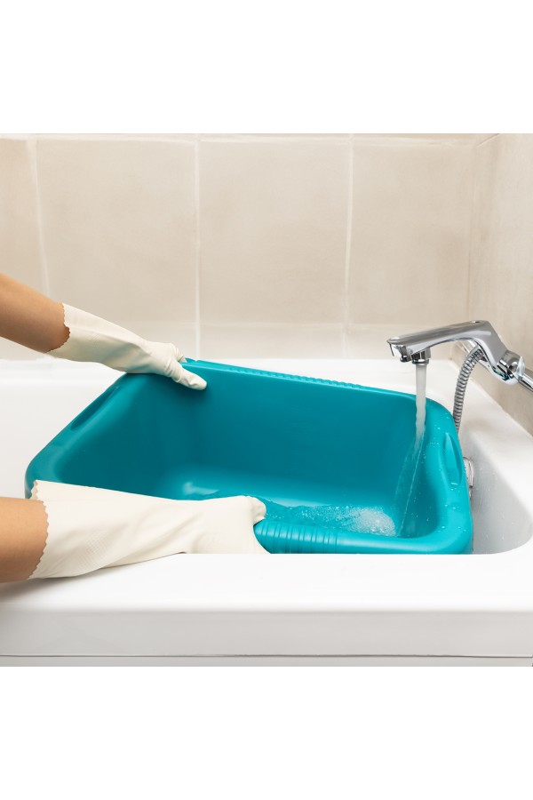 Таз пластмассовый прямоугольный 25 л, бирюзовый, Home Palisad