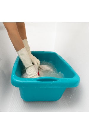 Таз пластмассовый прямоугольный 25 л, бирюзовый, Home Palisad
