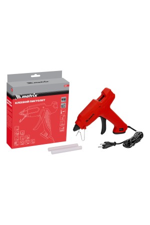 Клеевой пистолет, 11 мм, 40 (100) Вт, 18 г/мин, выключатель и индикатор напряжения Matrix