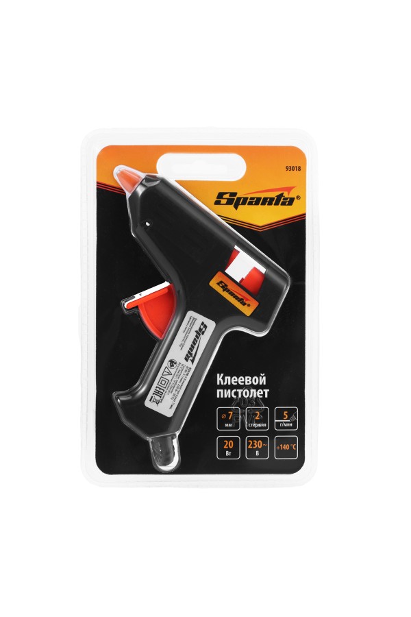 Клеевой пистолет 7 мм, 20 Вт, 5 г/мин Sparta