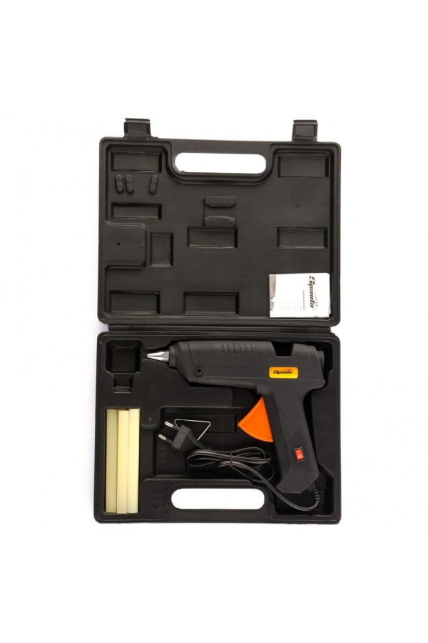 Клеевой пистолет с выключателем 12 мм в кейсе, 80 Вт, 6 г/мин Sparta