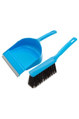 Набор: совок с кромкой 330 x 225 мм и щетка-сметка 285 мм, голубой, Home Palisad