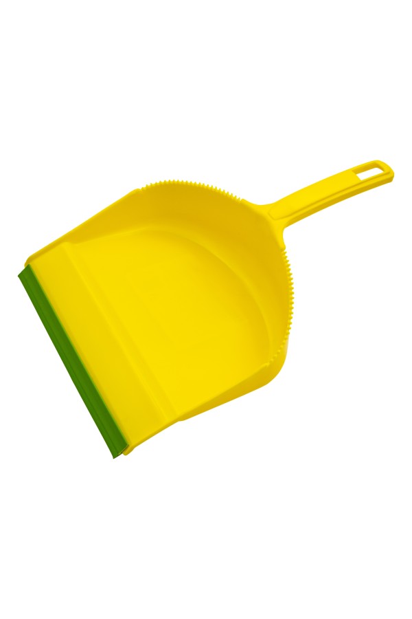 Набор: совок с кромкой 330 x 225 мм и щетка-сметка 285 мм, желтый, Home Palisad
