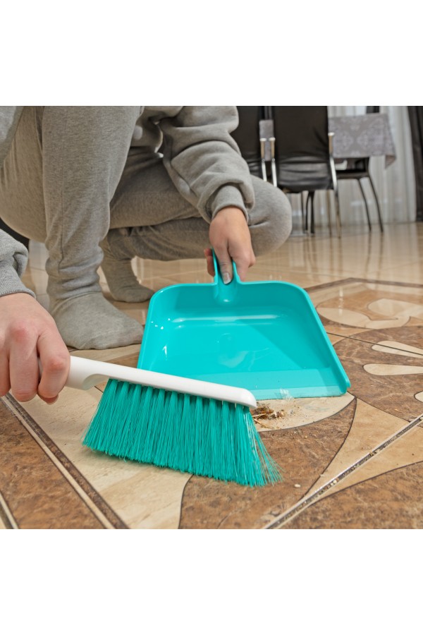 Набор совок с кромкой 300x205 мм и щетка-сметка 275 мм, микс цветов, Home Palisad