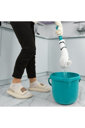 Швабра отжимная скручиванием 120 см, насадка из микрофибры, 120 г, Home Palisad