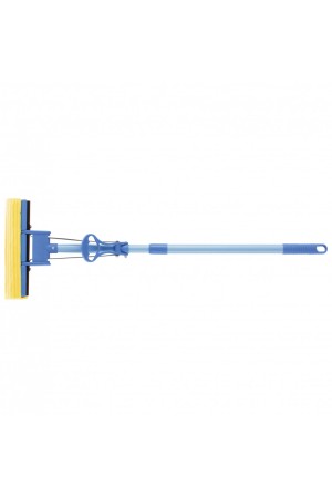 Швабра отжимная 115 см, губка PVA 27 x 5.5 x 6 см, телескопическая рукоятка, голубая Elfe