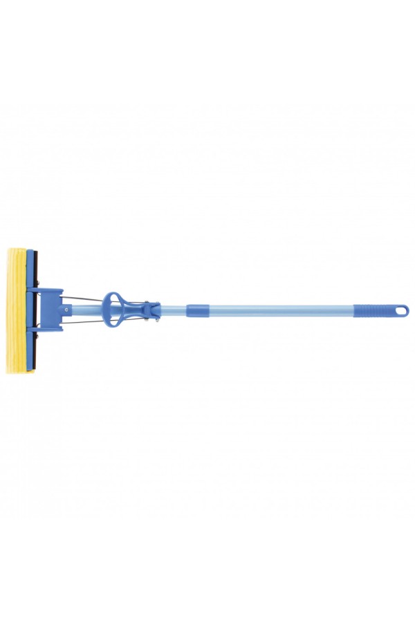 Швабра отжимная 115 см, губка PVA 27 x 5.5 x 6 см, телескопическая рукоятка, голубая Elfe