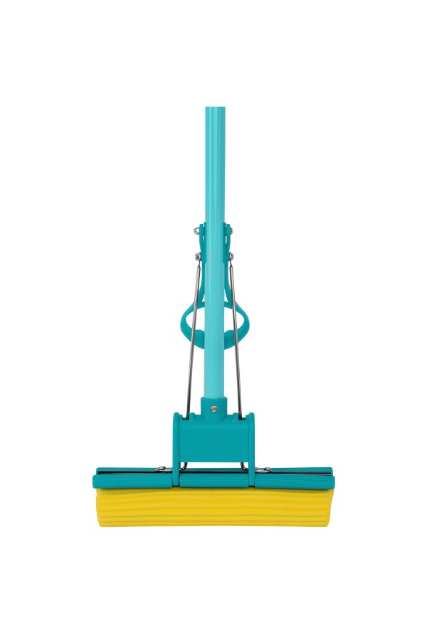 Швабра отжимная, 110 см, губка PVA 26х5,5х6 см, телескопическая рукоятка, бирюзовая, Home Palisad