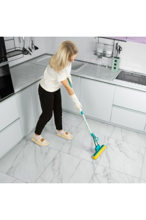 Швабра отжимная, 110 см, губка PVA 26х5,5х6 см, телескопическая рукоятка, бирюзовая, Home// Palisad