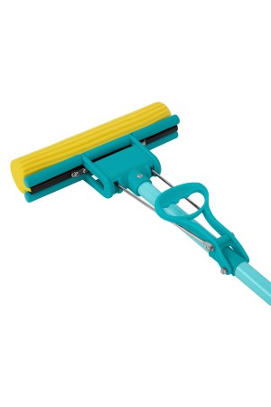 Швабра отжимная, 110 см, губка PVA 26х5,5х6 см, телескопическая рукоятка, бирюзовая, Home// Palisad