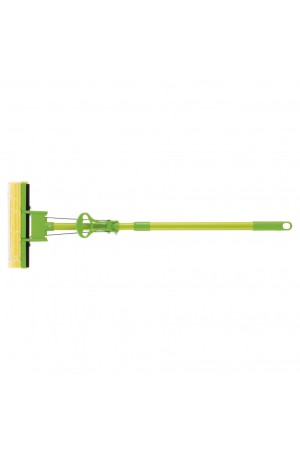 Швабра отжимная 115 см, губка PVA 27 x 5.5 x 6 см, телескопическая рукоятка, зеленая Elfe