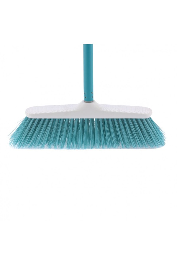 Щетка пластмассовая для подметания пола, 270 мм, "Classic" бирюзовая щетина, c черенком, 120 см, D 22 мм Elfe