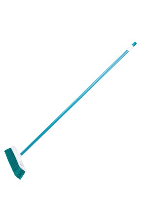 Щетка пластмассовая для подметания пола, 27 см, c черенком, 120 см, бирюзовая щетина, Home Palisad