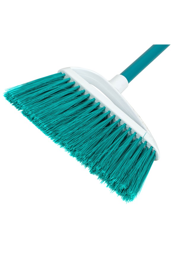 Щетка пластмасс. для подметания пола, премиум, 23 см, c черенком, 120 см, бирюзовая щетина, Home Palisad
