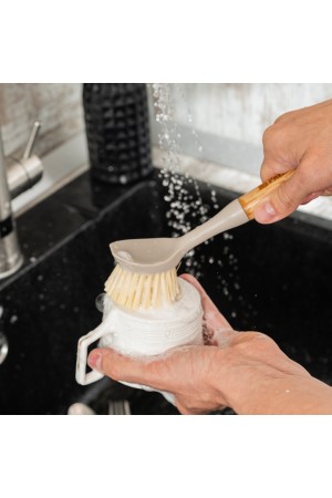 Щетка для посуды круглая d 60х230 мм, бамбуковая рукоятка, Home Palisad