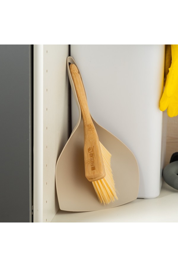 Набор: совок 290x190 мм и бамбуковая щетка-сметка 220 мм, Home Palisad