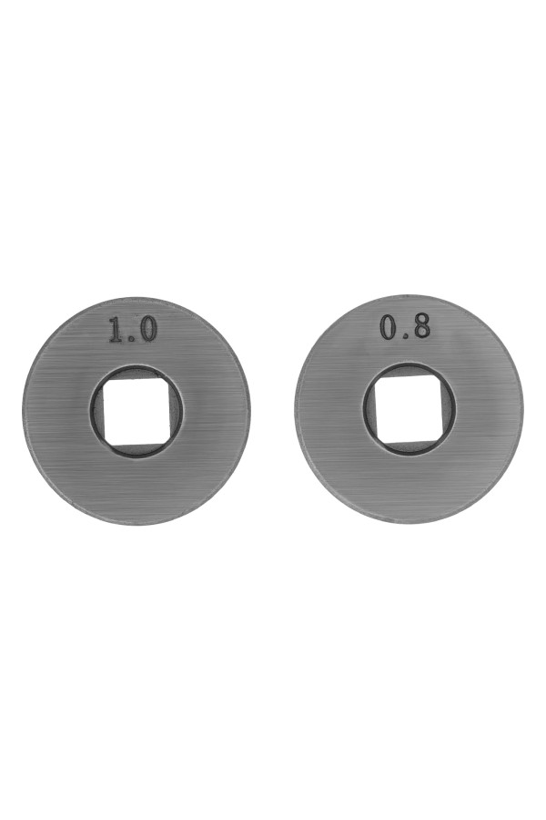 Подающий ролик, V профиль под стальную проволоку 0,8-1мм, посадка квадрат, 2 шт Denzel