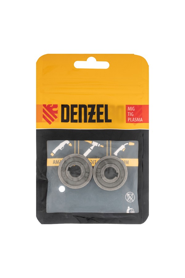 Подающий ролик, зубчатый профиль под флюсовую проволоку 0,8-1мм, 2 шт Denzel