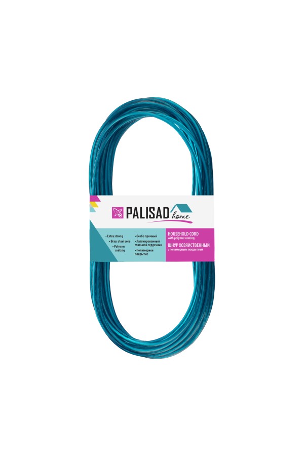 Шнур хозяйственный с полимерным покрытием, 3 мм, L 10 м, Home Palisad
