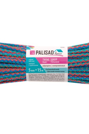 Шнур бельевой полипропиленовый с сердечником, 5 мм, L 15 м, цветной, Home Palisad
