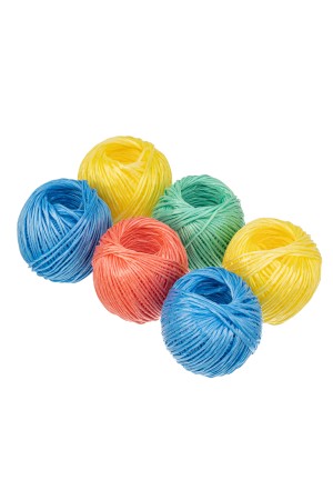 Набор шпагатов полипропиленовых, 6 шт, 2 мм, L 60 м, MIX цветов, Россия Сибртех