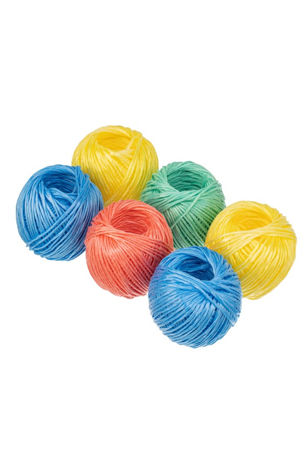 Набор шпагатов полипропиленовых, 6 шт, 2 мм, L 60 м, MIX цветов, Сибртех