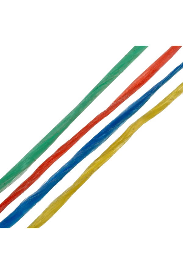 Набор шпагатов полипропиленовых, 6 шт, 2 мм, L 60 м, MIX цветов, Сибртех