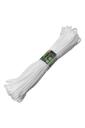 Шнур вязаный полипропиленовый с серд. белый, 5 мм, L 20 м , Россия Сибртех