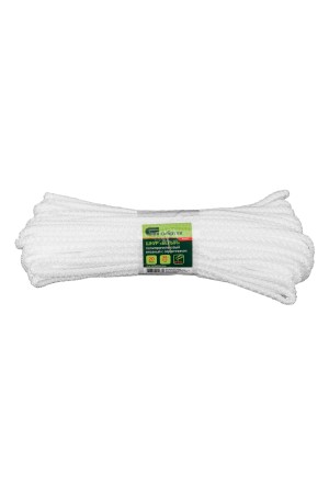 Шнур вязаный полипропиленовый с серд. белый, 6 мм, L 20 м, Россия Сибртех