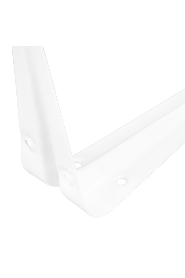 Кронштейн угловой с ребром, 75 х 100 мм, белый Сибртех