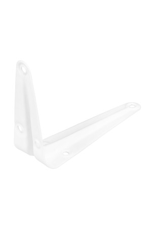 Кронштейн угловой с ребром, 75 х 100 мм, белый Сибртех