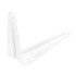 Кронштейн угловой с ребром, 75 х 100 мм, белый Сибртех