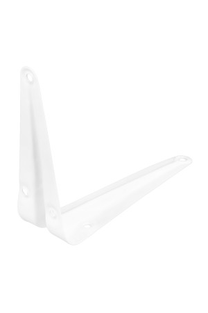 Кронштейн угловой с ребром, 100 х 125 мм, белый Сибртех