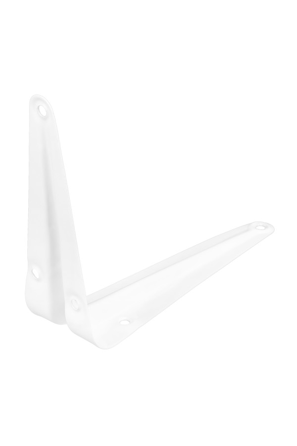 Кронштейн угловой с ребром, 100 х 125 мм, белый Сибртех