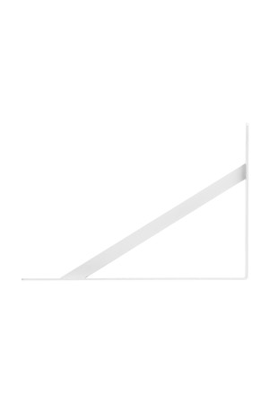 Кронштейн усиленный, 400 х 280 х 30 х 4 мм, белый Сибртех