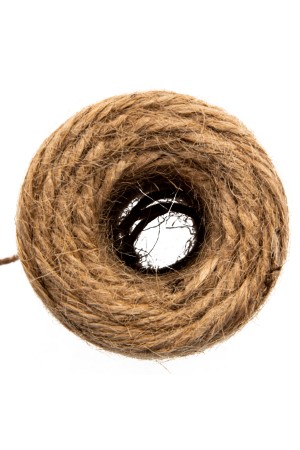 Шнур банковский джутовый 100 м, в диспенсере, вес 120 гр +- 10%, Россия Сибртех